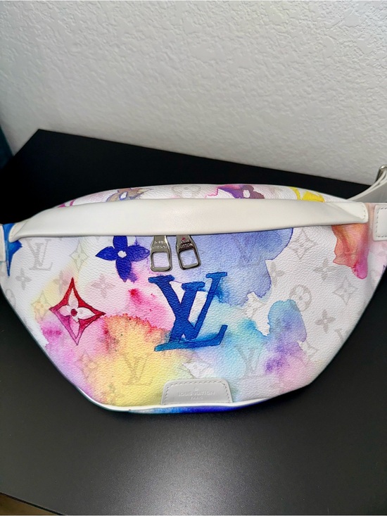 Louis Vuitton Handbags - Louis Vuitton White Canvas Multicolor Watercolor Monogram Crossbody Bum Bag